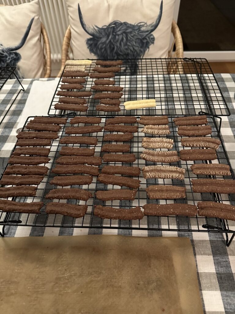 Nougatstangen kühlen